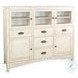 Willow Nest White White Sand 5 Drawer Server