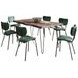 Nature's Edge Slate and Jade Upholstered 7 Piece Dining Set