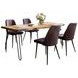 Nature's Edge Natural and Dark Brown Upholstered 5 Piece Dining Set
