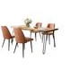 Nature's Edge Natural and Light Brown Upholstered 5 Piece Dining Set