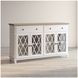 Aurora Hills Brushed White 4 Door Accent Cabinet