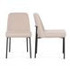 Sydney Taupe Performance Fabric Upholstered Dining Chair Set of 2
