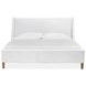 Fernholt Belgian Wheat and White Queen Upholstered Panel Bed