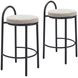 Sisal Beige Tweed Counter Height Stool Set Of 2