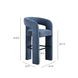 Malone Denim Blue Performance Fabric Upholstered Bar Stool