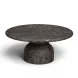 Cynthia Dark Emperador Outdoor Round Coffee Table