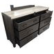Foxrun Hollow Ravenwood Black and White 6 Drawer Marble Top Dresser