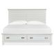 Harborwick White Dove California King Storage Panel Bed