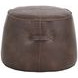 Mitchell Havana Dark Brown Upholstered Round Ottoman