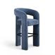 Malone Denim Blue Performance Fabric Upholstered Bar Stool