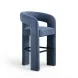 Malone Denim Blue Performance Fabric Upholstered Bar Stool