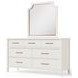 Pure Maple Cottage White Arched Garden Dresser Mirror
