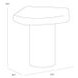 Detti Black Free Form Concrete Top Outdoor End Table