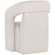 Llorente Moto Stucco Performance Fabric Wheeled Upholstered Dining Armchair