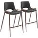 Desi Black Counter Height Chair Set Of 2