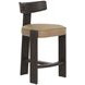 Briarstone Sahara Sand Leather Upholstered Counter Height Stool