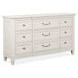 Silverwillow Egg Shell White 9 Drawer Dresser with Rectangular Mirror