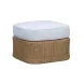 Axel Blue Performance Fabric Upholstered Outdoor Square Ottoman