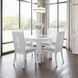Urban Icon White and Gray Upholstered 5 Piece Dining Set