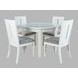 Urban Icon White and Gray Upholstered 5 Piece Dining Set