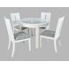 Urban Icon White and Gray Upholstered 5 Piece Dining Set