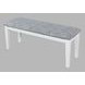 Urban Icon White and Gray Upholstered 4 Piece Dining Set with Bench