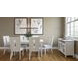 Urban Icon White and Gray Upholstered 7 Piece Dining Set