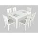 Urban Icon White and Gray Upholstered 7 Piece Dining Set