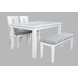 Urban Icon White and Gray Upholstered 4 Piece Dining Set with Bench
