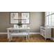 Urban Icon White and Gray Upholstered 4 Piece Dining Set with Bench