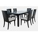 Urban Icon Black and Gray Upholstered 7 Piece Dining Set
