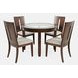 Urban Icon Merlot and Gray Upholstered 5 Piece Dining Set