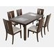 Urban Icon Brown and Gray Upholstered 7 Piece Dining Set