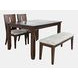 Urban Icon Merlot and Gray Upholstered 4 Piece Dining Set with Bench