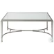 Metal Designs Silver Leaf Sangiovese Square Cocktail Table