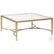 Metal Designs Gold Leaf Sangiovese Square Occasional Table Set