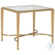 Metal Designs Gold Leaf Sangiovese Rectangular End Table