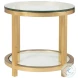 Metal Designs Gold Leaf Per Se Round End Table
