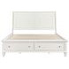 Sandy White King Storage Sleigh Bed