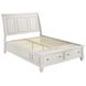 Sandy White Queen Storage Sleigh Bed