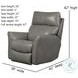Stardust Valentino Granite Leather Wall Hugger Recliner
