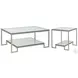 Metal Designs Silver Leaf Bonaire Rectangular Occasional Table Set