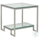 Metal Designs Silver Leaf Bonaire Square End Table
