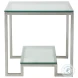 Metal Designs Silver Leaf Bonaire Square End Table