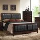 Carlton Black California King Upholstered Panel Bed