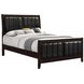 Carlton Black California King Upholstered Panel Bed