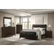 Carlton Black California King Upholstered Panel Bed