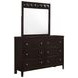 Carlton Cappuccino 6 Drawer Dresser with Mirror