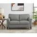 Wendover Silver Leather 62" Loveseat
