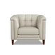 Elric Vanilla Leather Upholstered Accent Chair